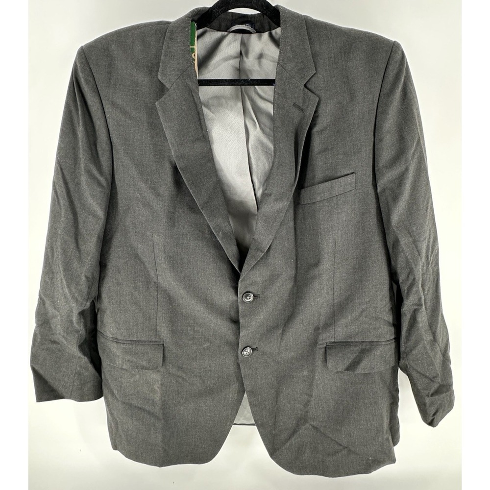 Saddlebred Men Suit Jacket 52L Gray Coat‎ Blazer Double Vented Stylish